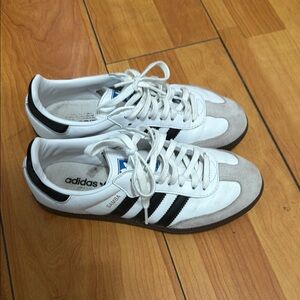 Adidas White and Black Samba Sneakers